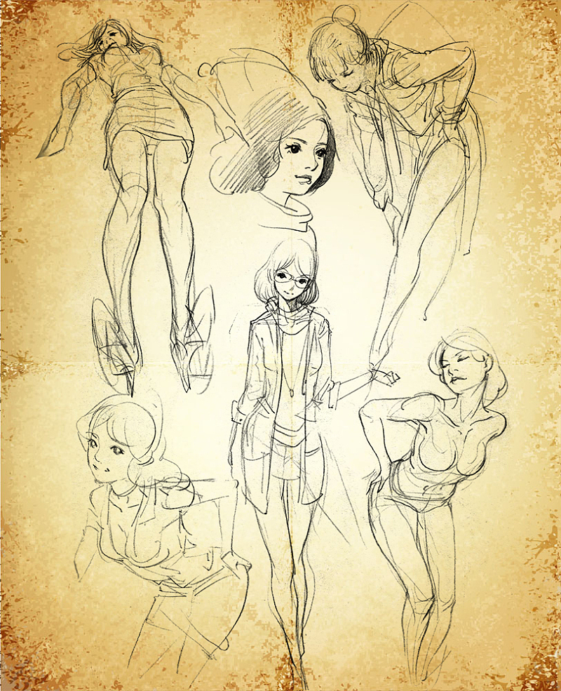 画画的春哥：念书时未进化完全的课堂乱涂（二）（图ZNDI4NTE3MTY=） - 创作习作 - 站酷设计师画画的春哥原创素材 - 站酷ZCOOL