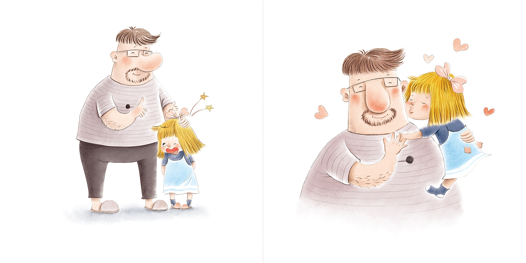 我和爸爸做家务|插画|儿童插画|哇哇哇儿插 - 原创作品 - 站酷 (zcool