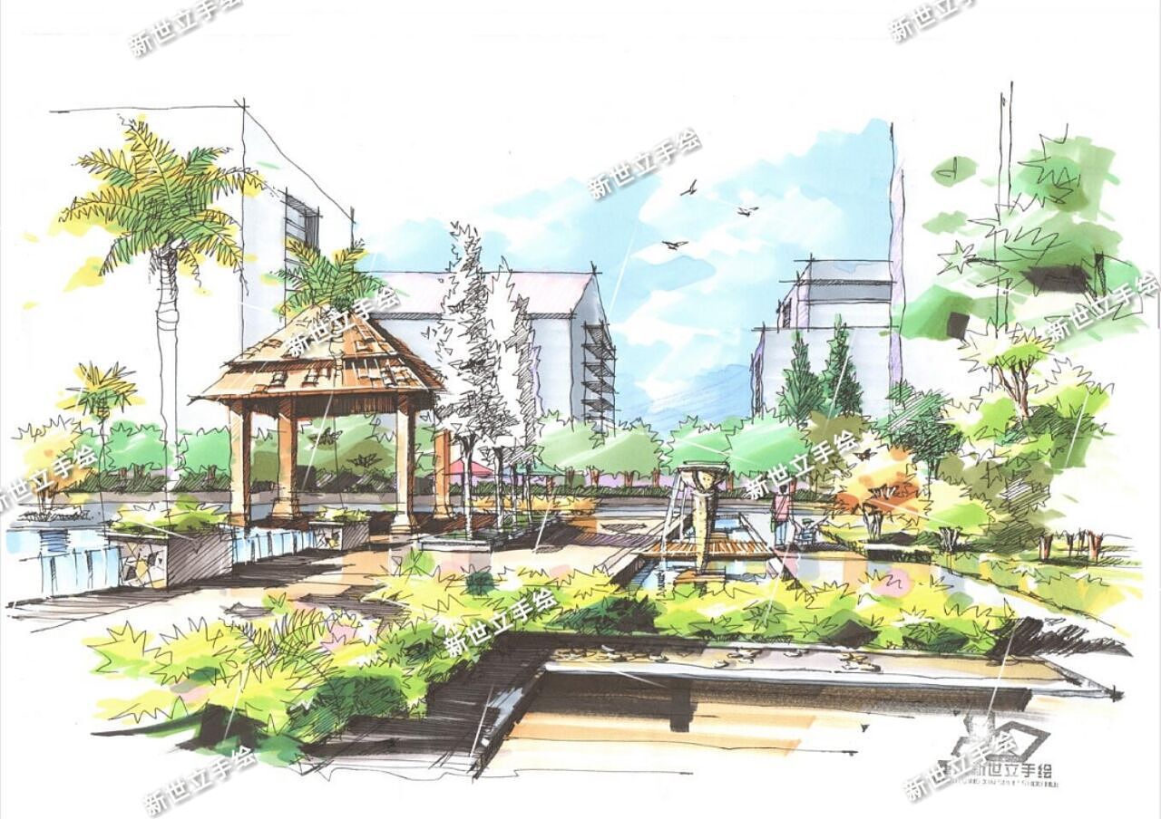 马克笔（图ZMTE0NTMyOTcy） - 景观设计 - 站酷设计师CAO1013原创素材 - 站酷ZCOOL