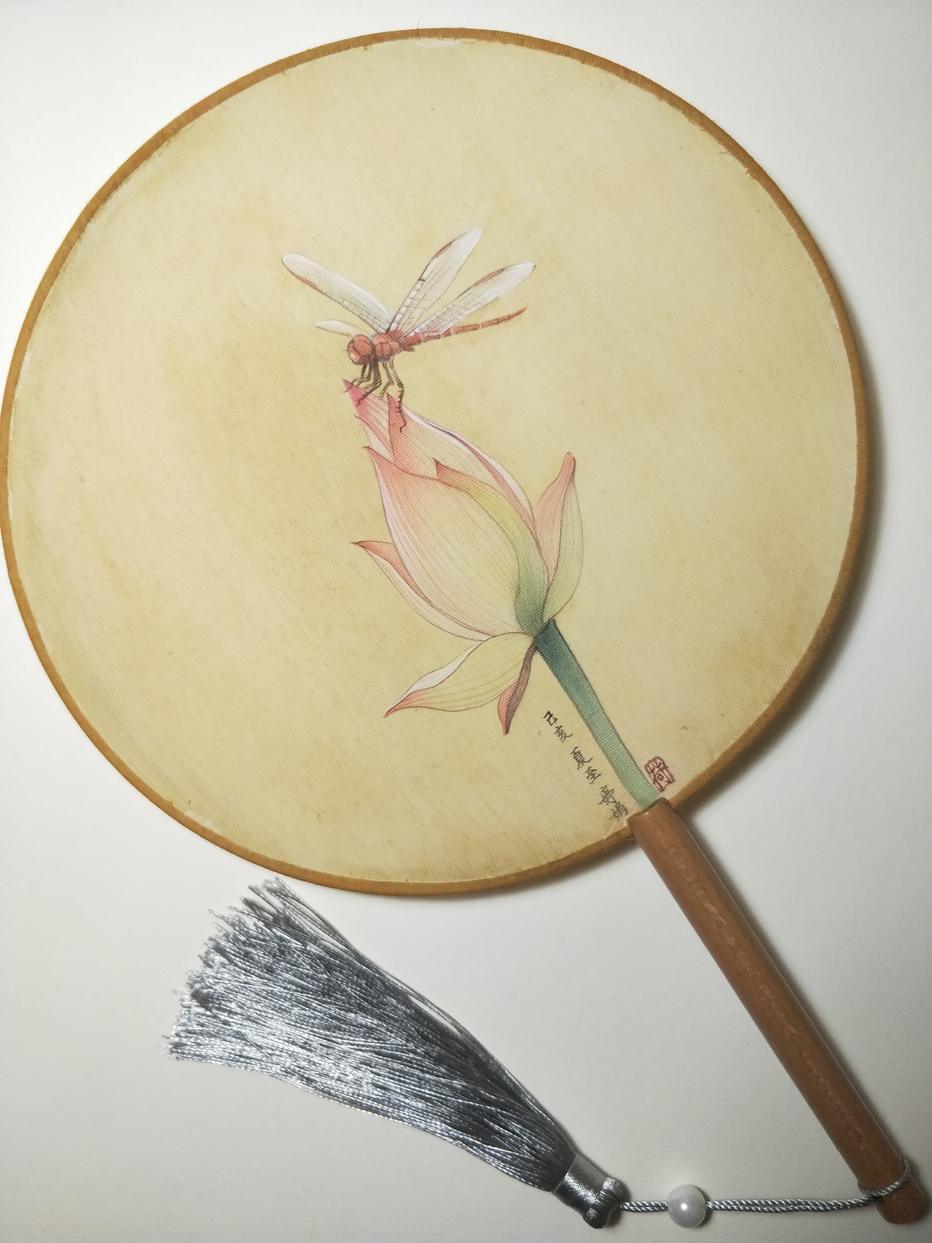 团扇绘制"小荷才露尖尖角"|纯艺术|绘画|桂桂猫 - 原创作品 - 站酷