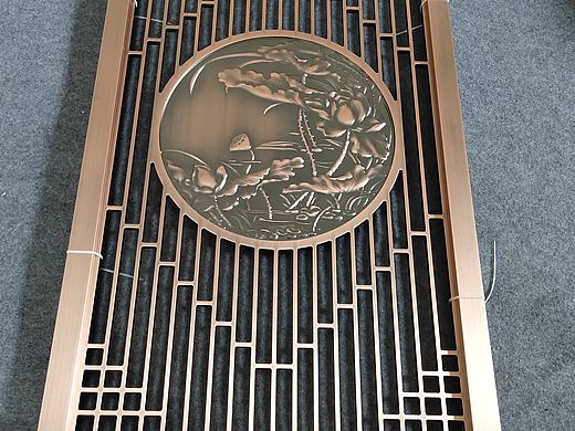 铝镀铜雕刻镂空屏风花格