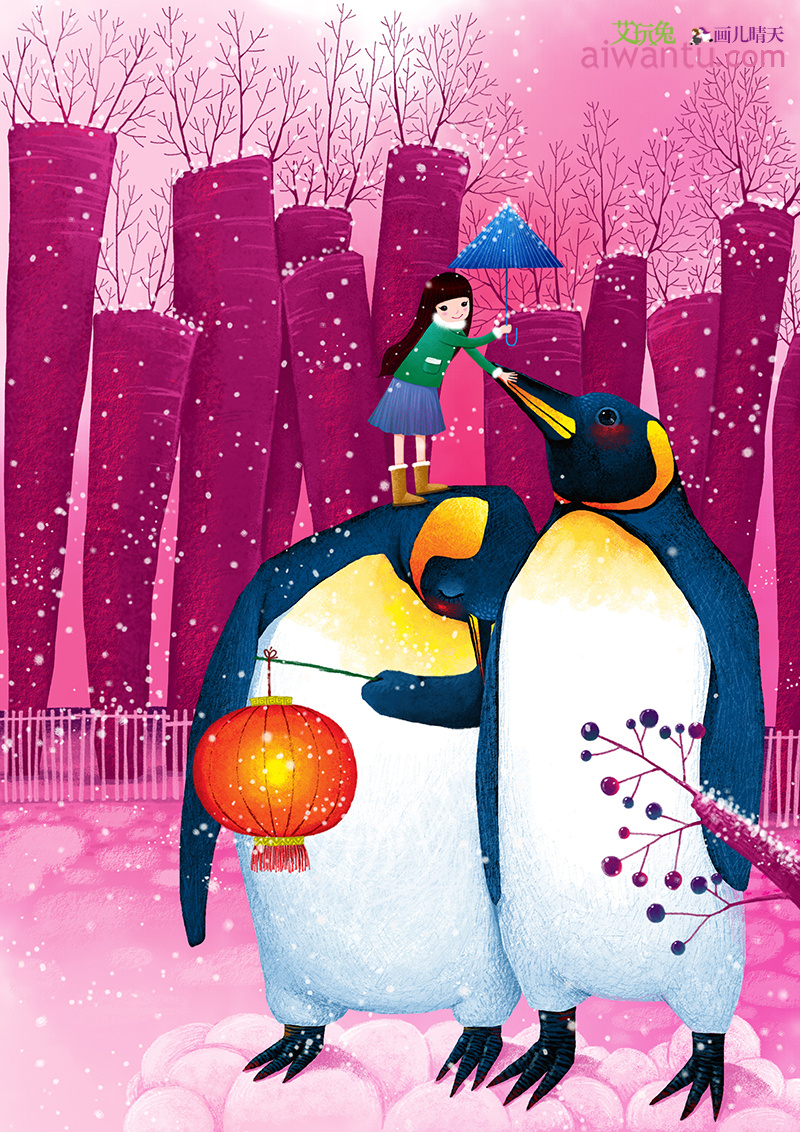 唯美插画-海洋系列封面插画一|插画|商业插画|画儿晴天 - 原创作品