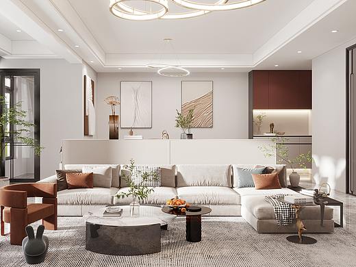 现代轻奢风格 |客餐厅