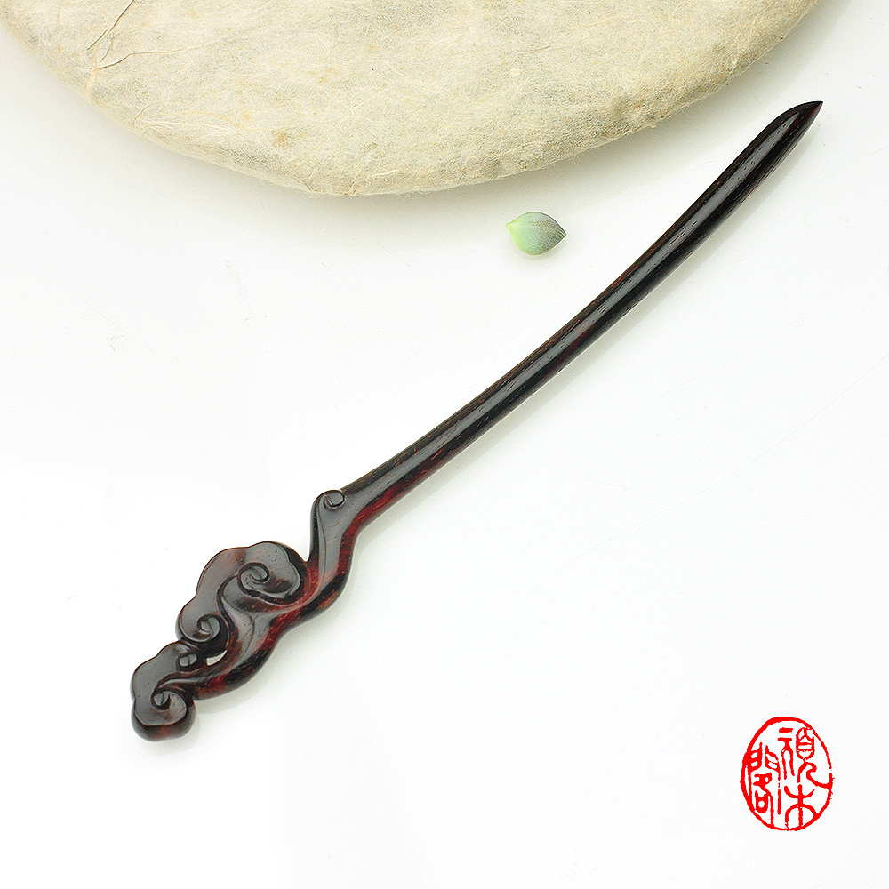顽木作品《紫檀如意头发簪》（图ZMzM5NDkxMTI0） - 其他手工艺 - 站酷设计师顽木阁原创素材 - 站酷ZCOOL