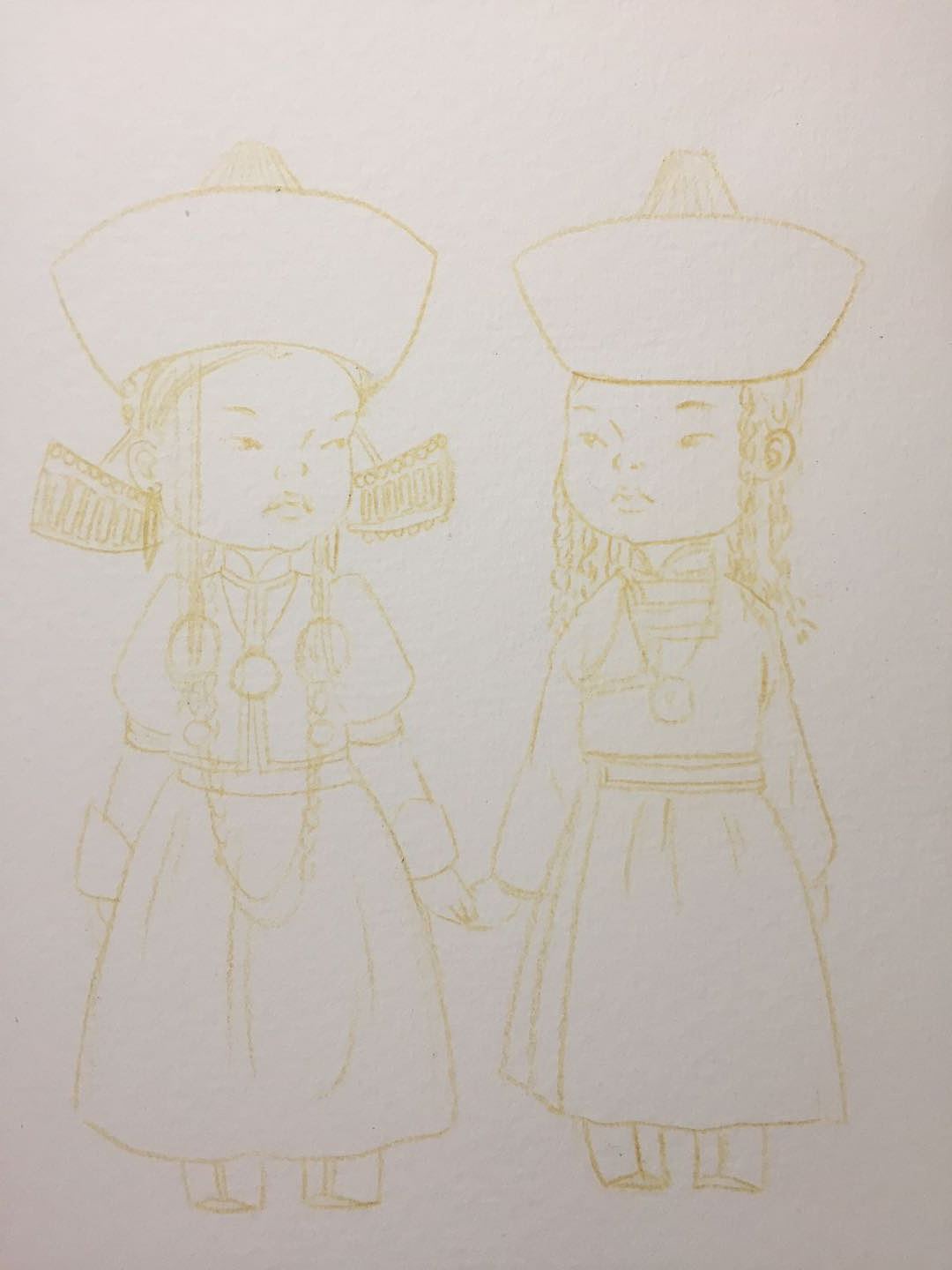 布里亚特少女——绘画过程（图ZMTgyNjY5MjIw） - 创作习作 - 站酷设计师surbadrah飞原创素材 - 站酷ZCOOL