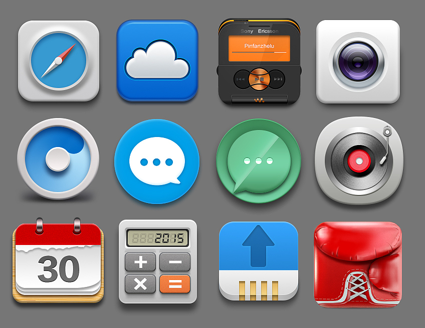 擬物練習(xí)1（圖ZMjk0MDU0MzI=） - 圖標(biāo) - 站酷設(shè)計師二圓原創(chuàng)素材 - 站酷ZCOOL