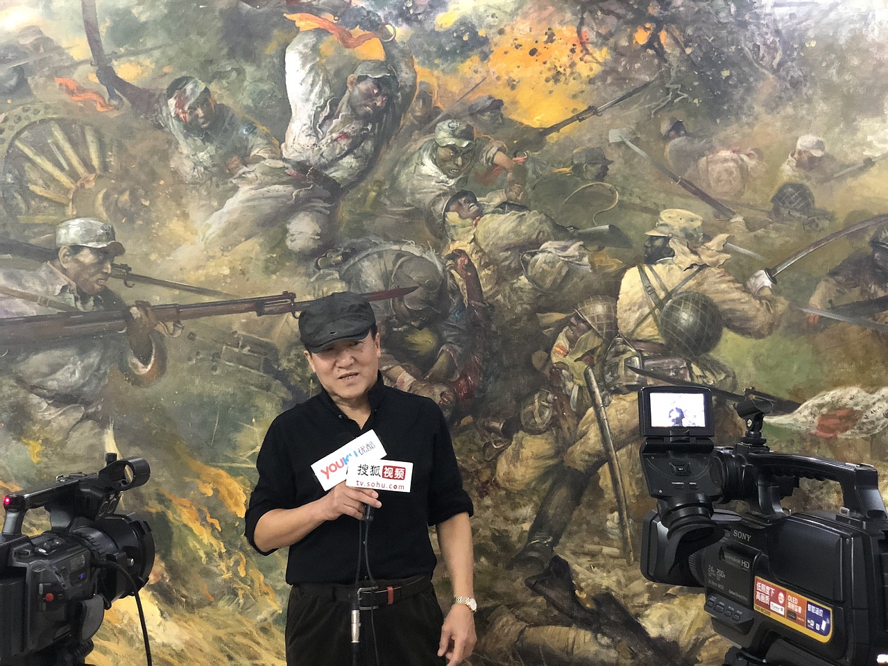 油画作品血战朱家岗