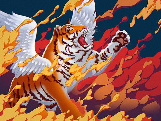 龍騰虎躍（個人主頁-ZNTgxODE0MDg=） - 圖案 - 站酷設(shè)計師勇不可當(dāng)原創(chuàng)素材 - 站酷ZCOOL