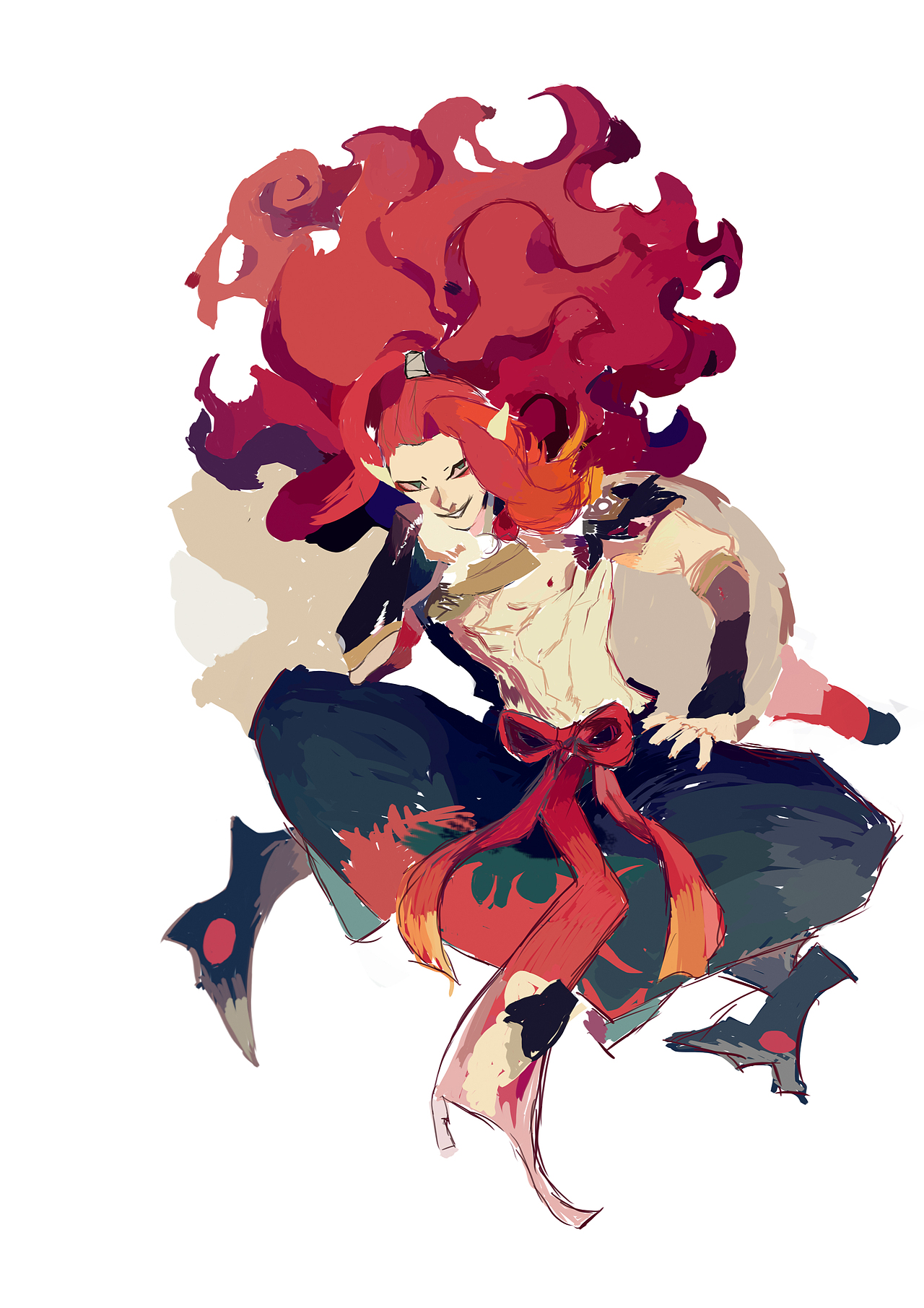 酒吞童子插画练习临摹