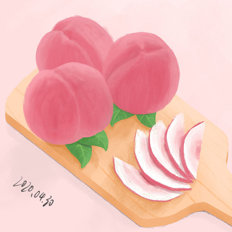 水蜜桃|插画|创作习作|h毛毛_原创作品-站酷zcool