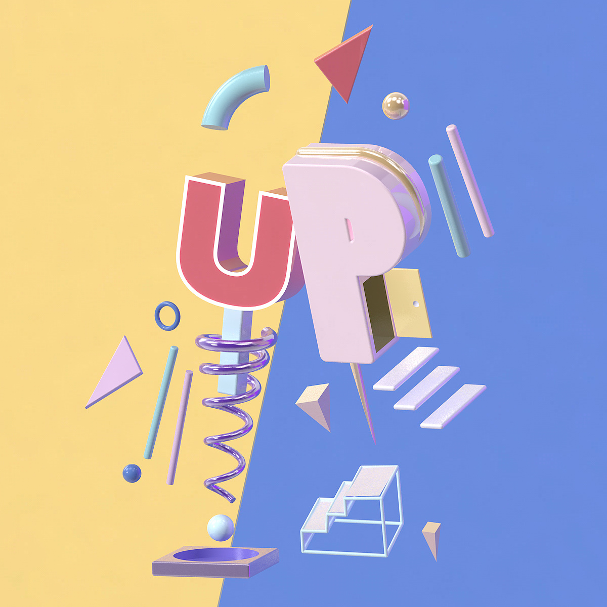 up 字体set-- 3d字体设计