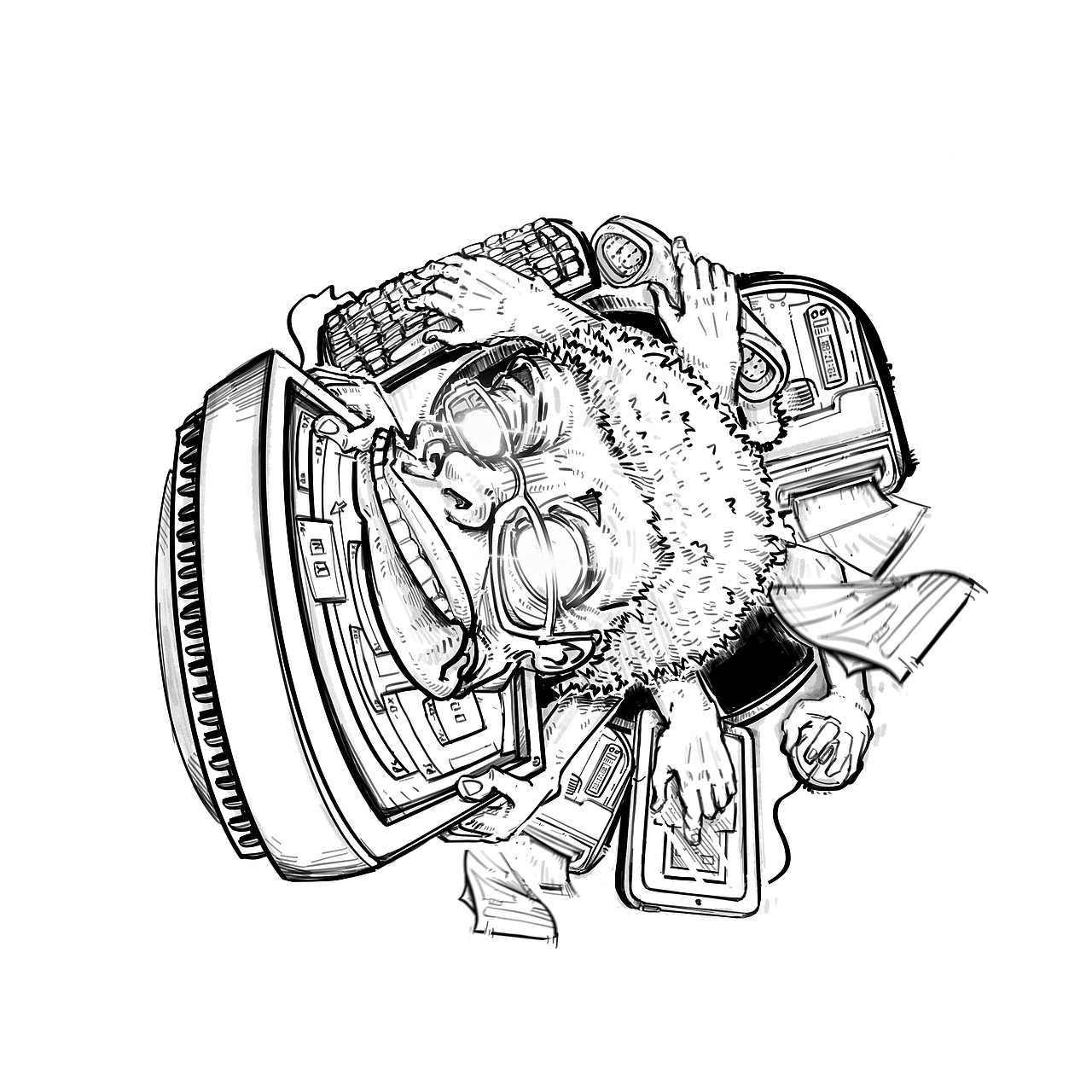 【原创插画习作】-2019（合集）（图ZMjMyMTUxNjU2） - 艺术插画 - 站酷设计师栀枣蟹原创素材 - 站酷ZCOOL