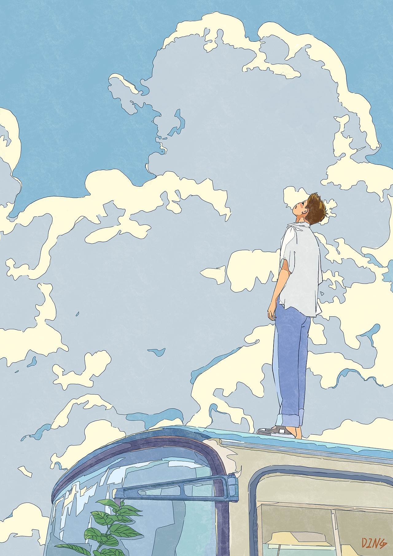 插画｜即使起风了，也要好好的活下去（图ZMzI4MDUyMzQw） - 艺术插画 - 站酷设计师5A正能量原创素材 - 站酷ZCOOL