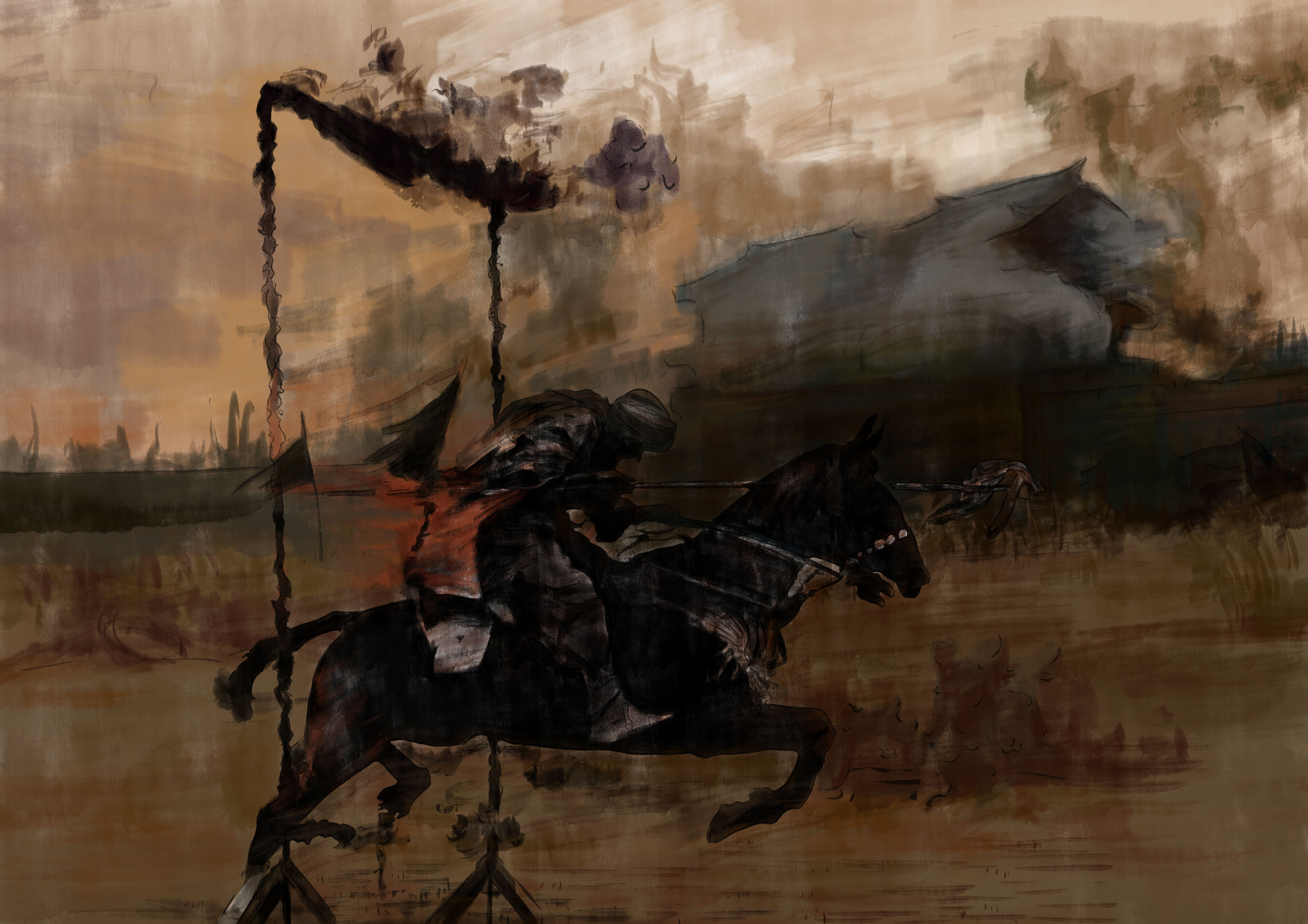 《硝烟》|插画|创作习作|港丽 - 原创作品 - 站酷 (zcool)