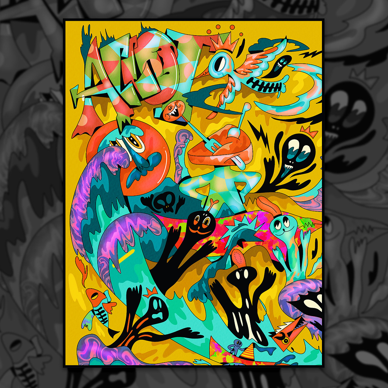 后迷墙时代系列插画（图ZMjE3NjQ2ODky） - 新锐潮流插画 - 站酷设计师昭元蛋白原创素材 - 站酷ZCOOL