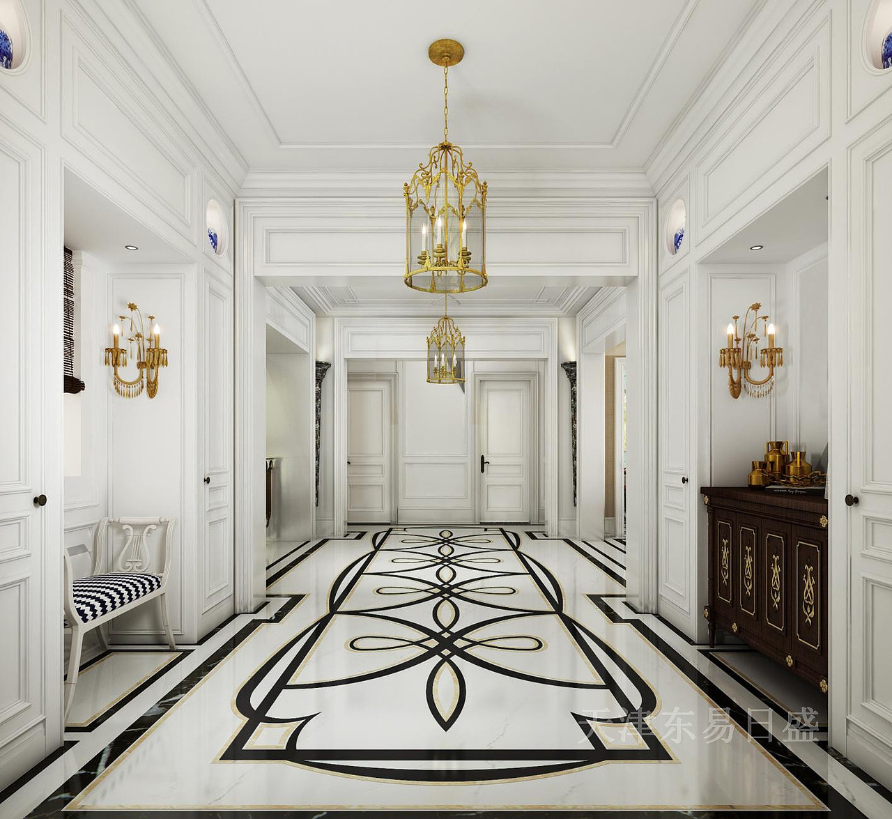 450平古典风格别墅装修效果图,宁静,优雅,富有戏剧性