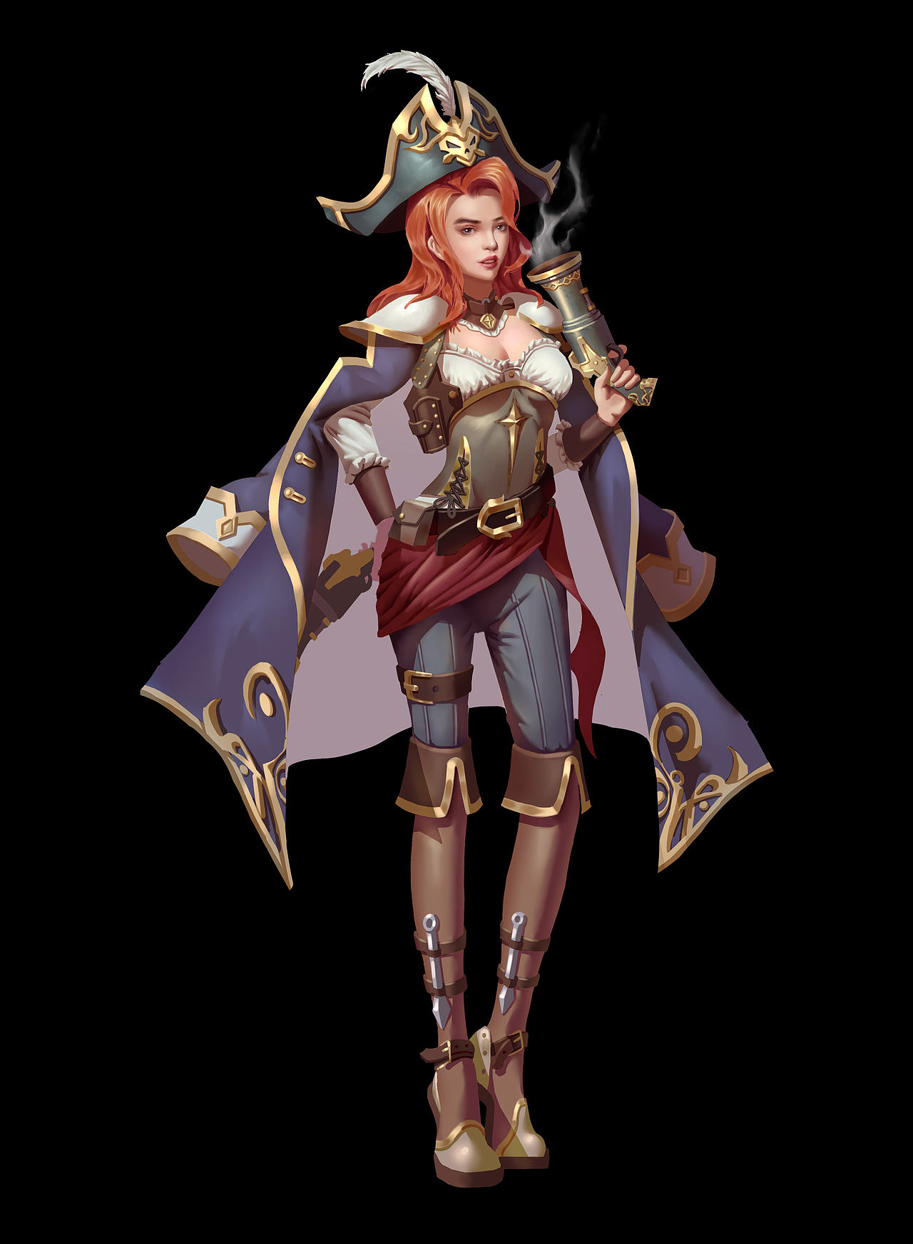 海盗女角色设计（图ZMzA1MDA4NTc2） - 游戏原画 - 站酷设计师夺秒原创素材 - 站酷ZCOOL