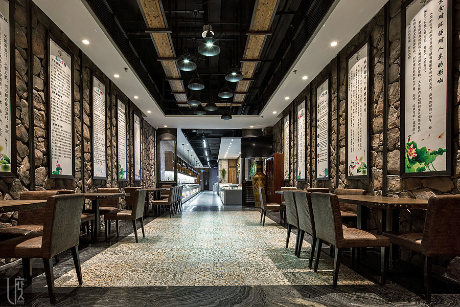 积福树素食餐厅设计说明 广州尤度素食餐厅室内设计案例