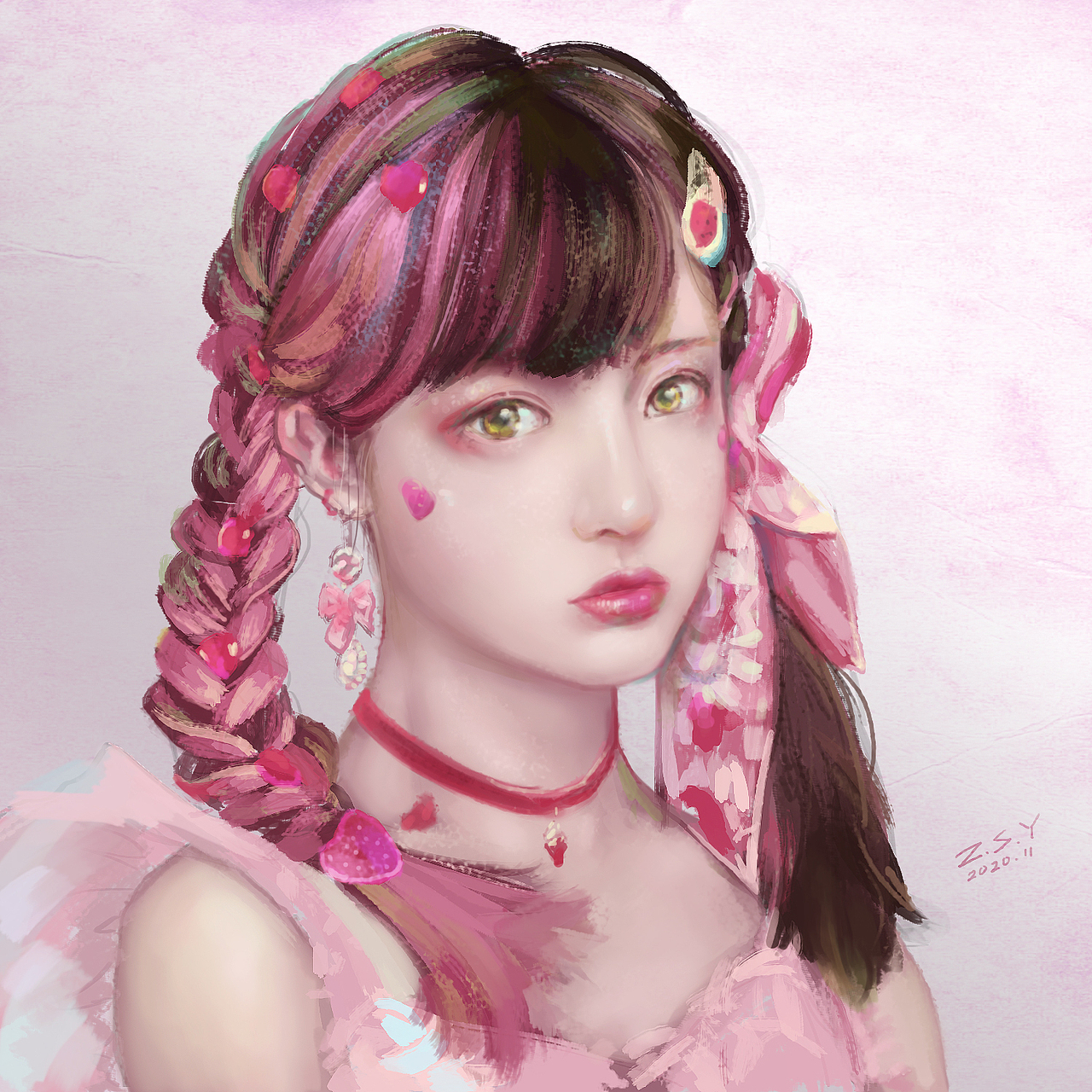 《辣台妹》人像练习（图ZMjM0MDU5OTQ4） - 创作习作 - 站酷设计师周小胖大模王原创素材 - 站酷ZCOOL