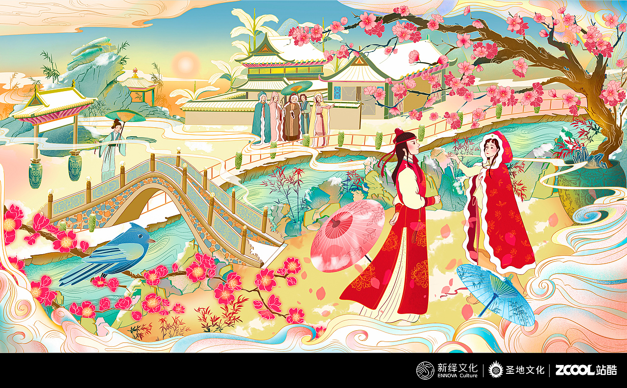 宝琴立雪（图ZMzA2OTQ5NTE2） - 商业插画 - 站酷设计师肖肖咯原创素材 - 站酷ZCOOL