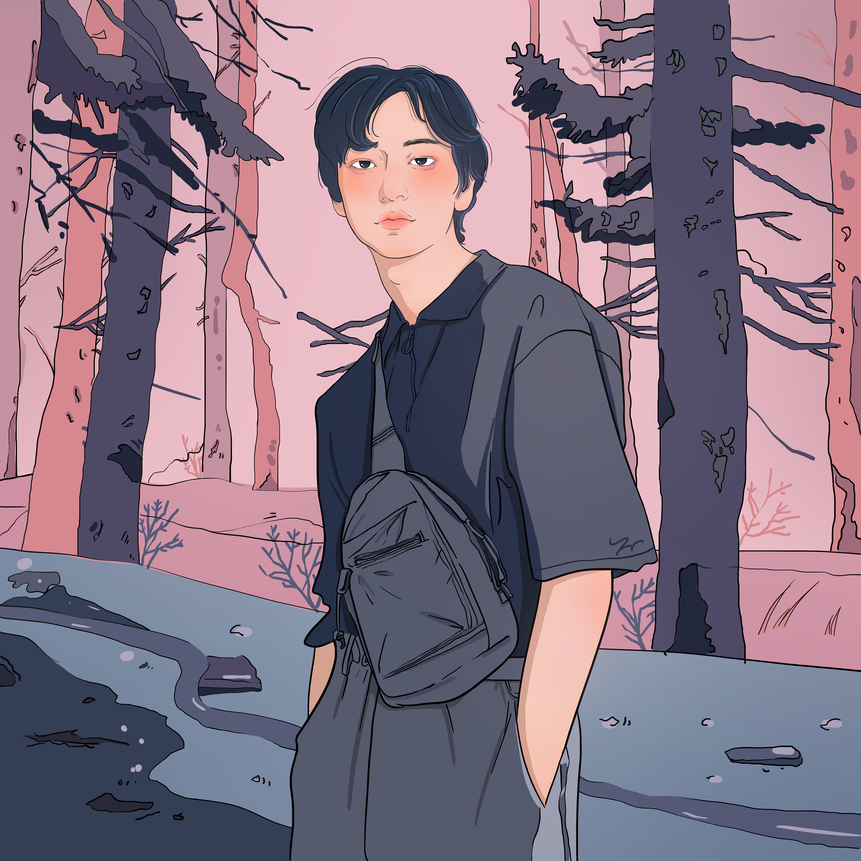 日常人物形象插画绘制