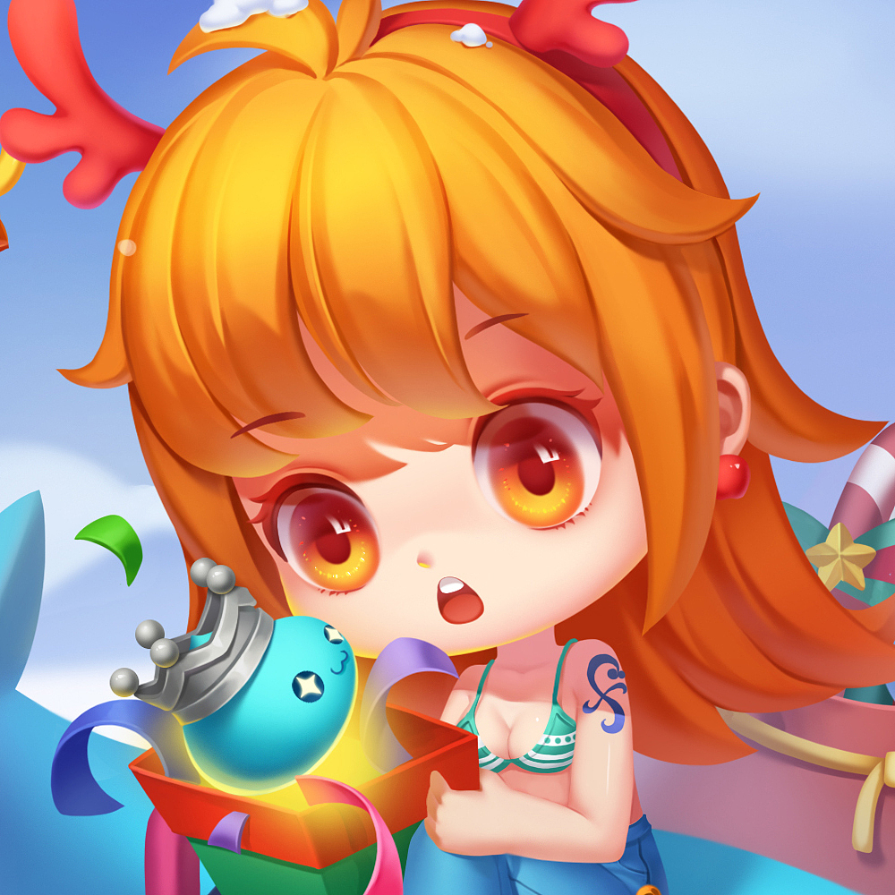 3原创作品插画商业插画萌系q版冒险岛