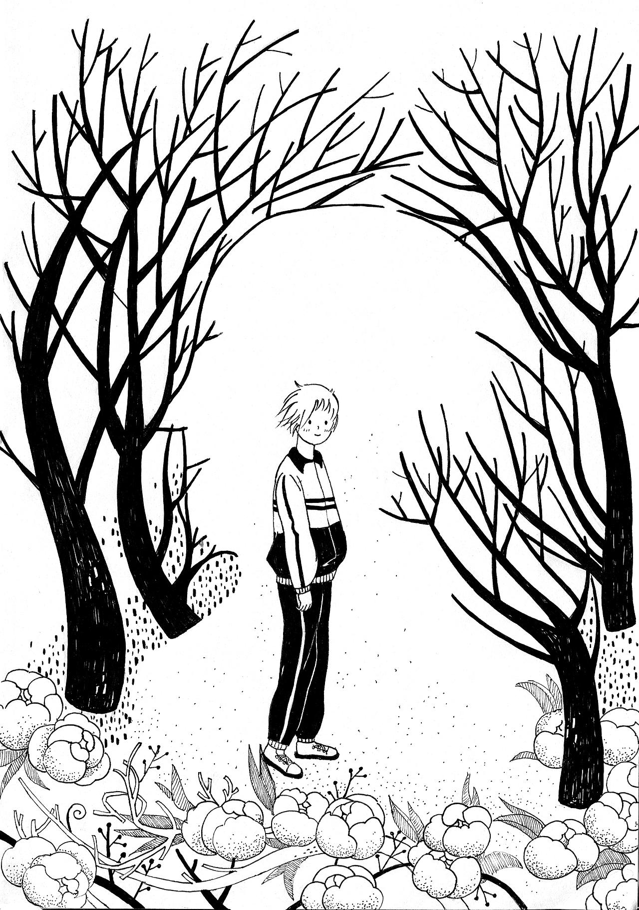 黑白插图 《插班生兄妹的秘密》（图ZMTM2MTgzNzQ0） - 儿童插画 - 站酷设计师yoonliu原创素材 - 站酷ZCOOL