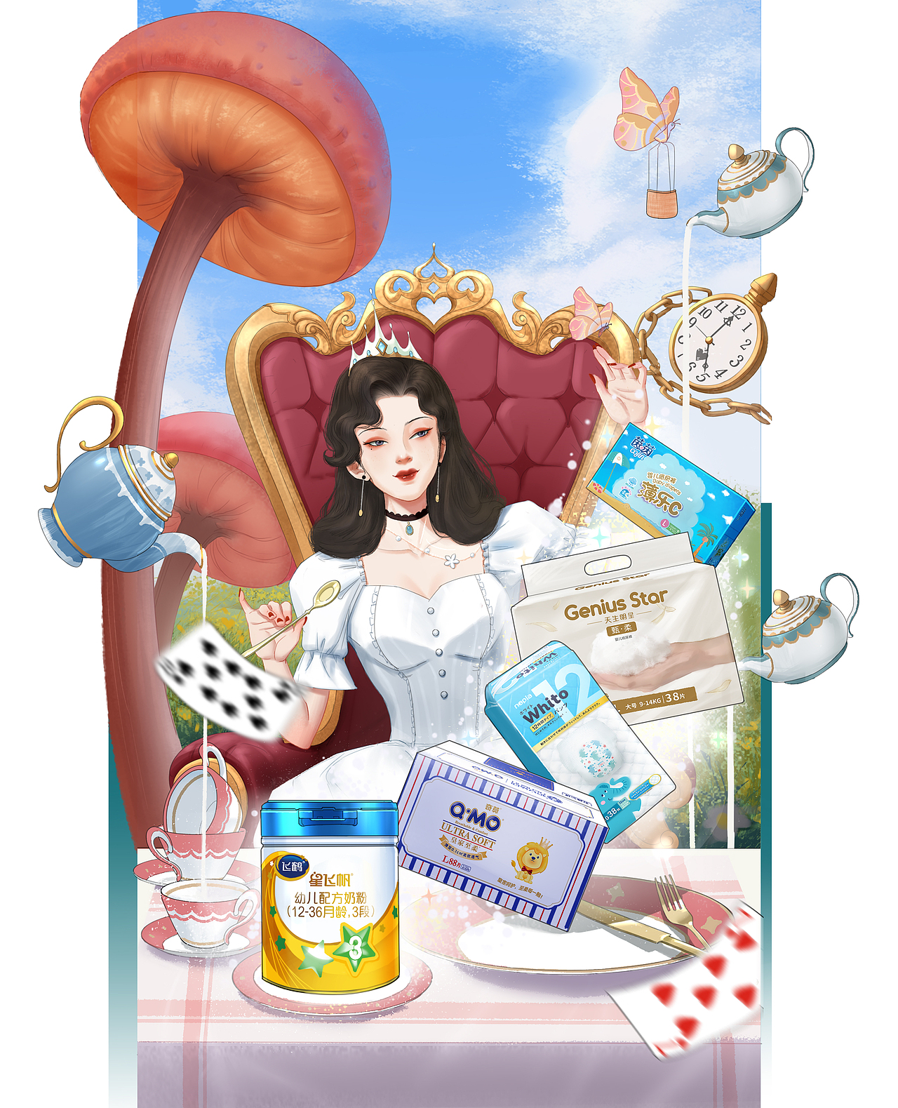 之前与原象为京东母婴合作的一张KV（图ZMjA0OTk1Mzcy） - 商业插画 - 站酷设计师惡童製慥soulchan原创素材 - 站酷ZCOOL