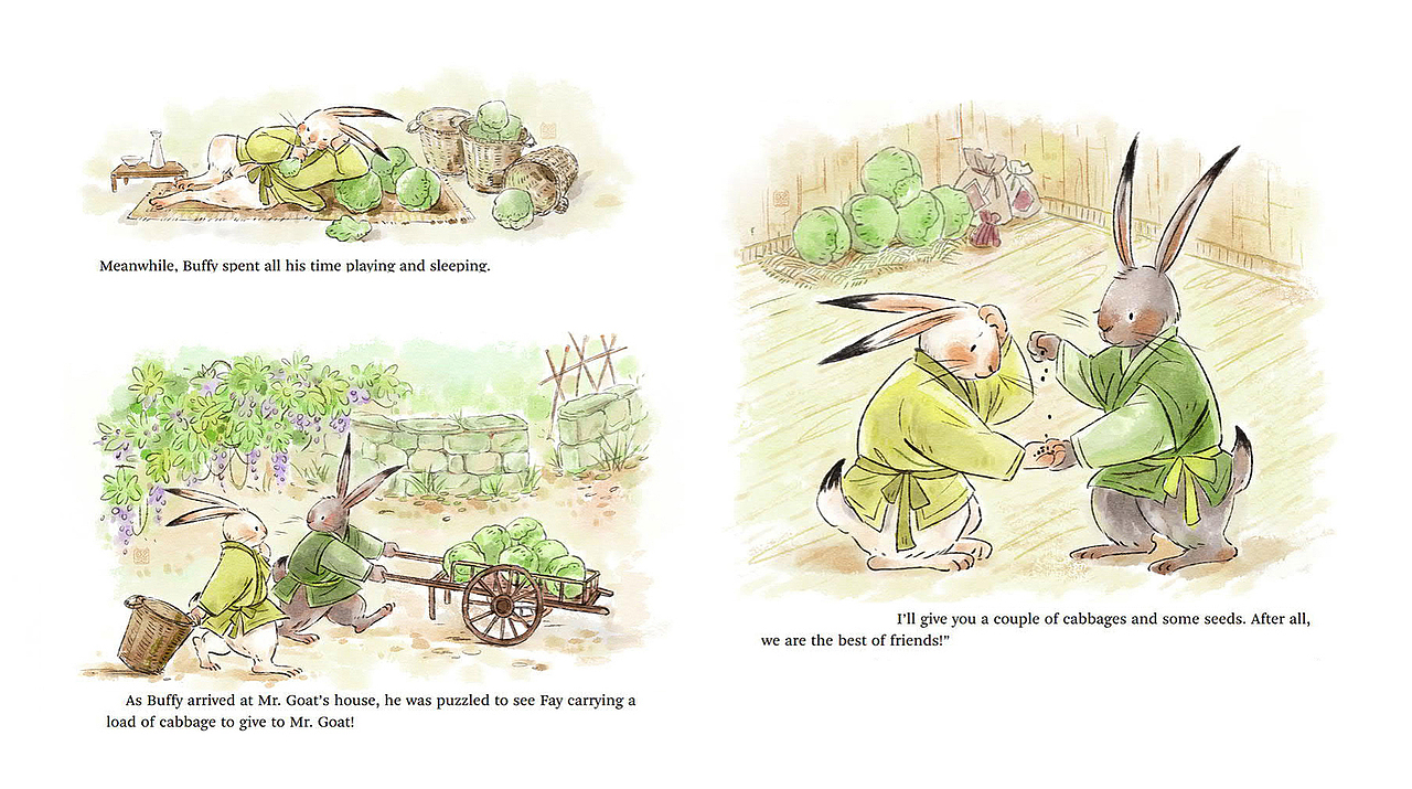 图书《Chinese Folktales 》插图部分（图ZMjg2NTAyNDk2） - 商业插画 - 站酷设计师木屿熙Muyuxi原创素材 - 站酷ZCOOL