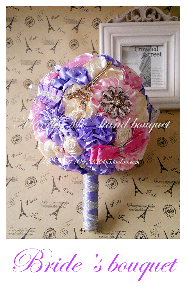 马卡龙色系列手捧花