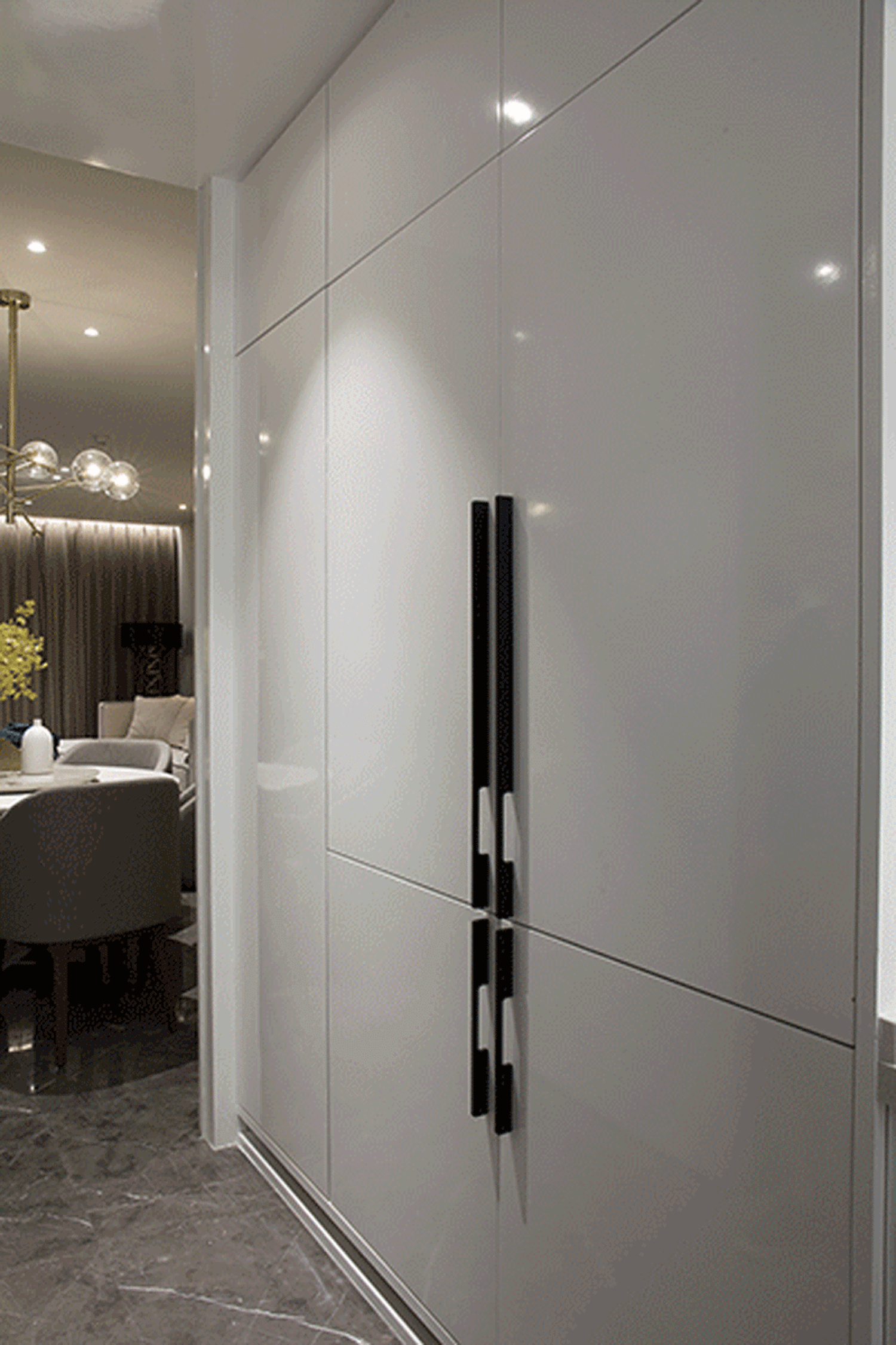 ▲ 厨房内嵌冰箱动态示意图