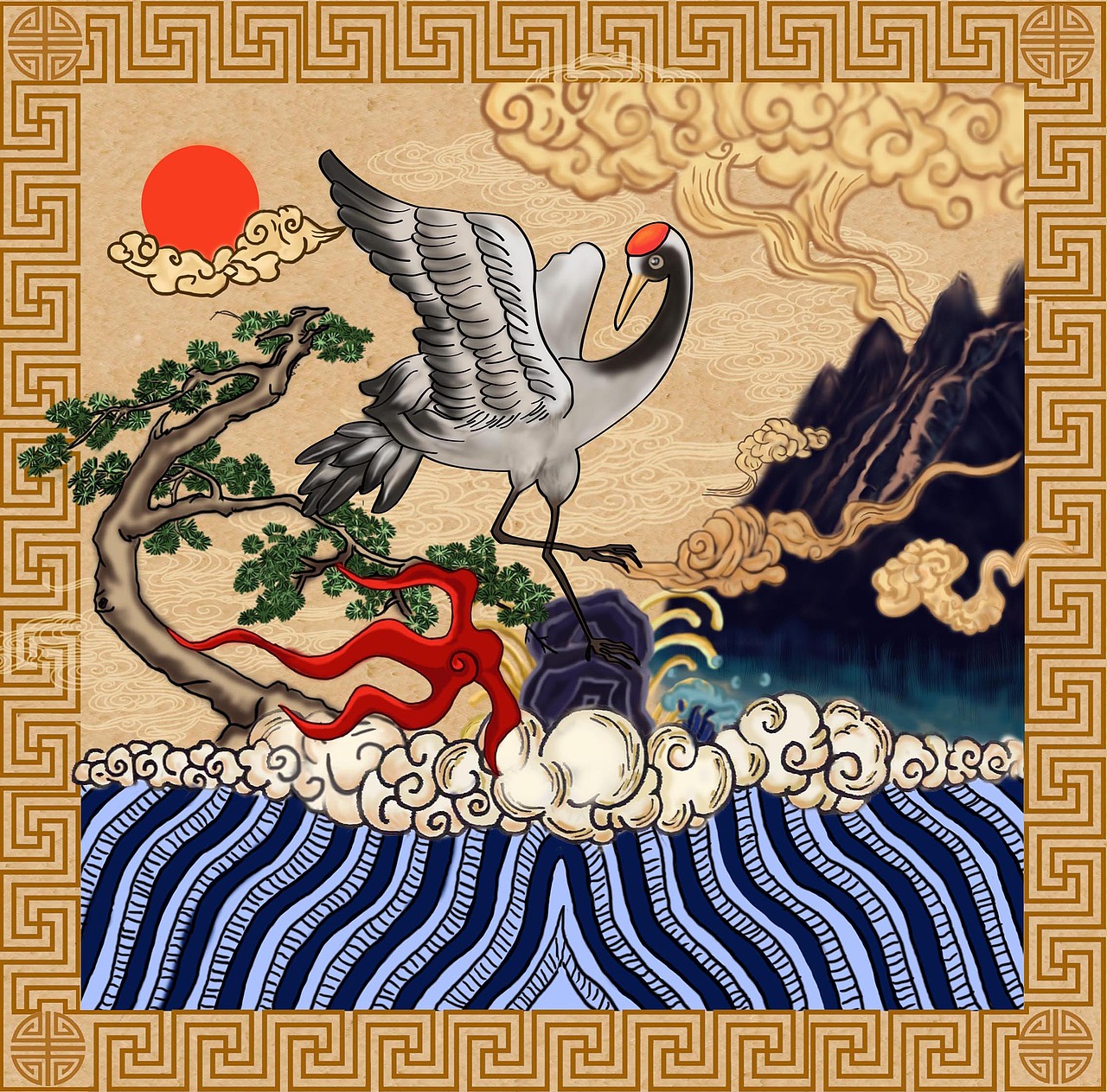 创意文官补子（图ZNDI2NzExMzY=） - 商业插画 - 站酷设计师加零加零原创素材 - 站酷ZCOOL