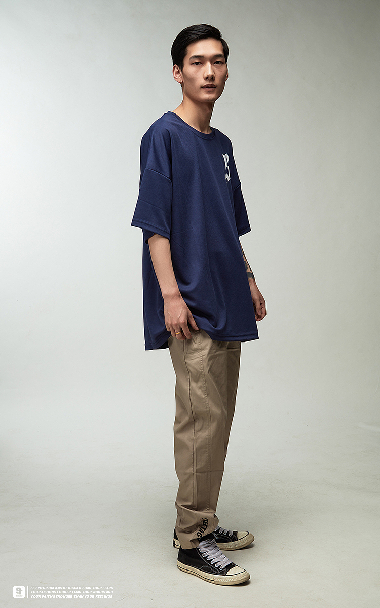 街头品牌stretag"s"oversize短袖t恤