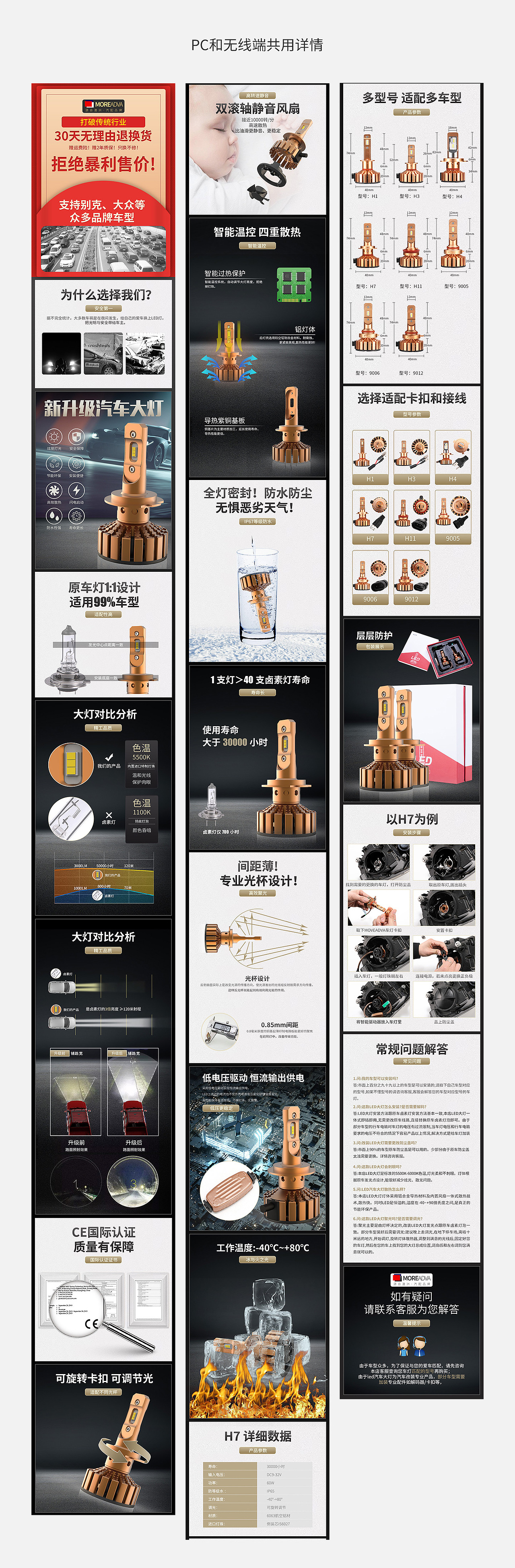 斯特汽车头灯项目 PC首页和无线端详情页 主图附图（图ZMTUxNzQ0NTky） - 电商 - 站酷设计师黄浩瀚原创素材 - 站酷ZCOOL