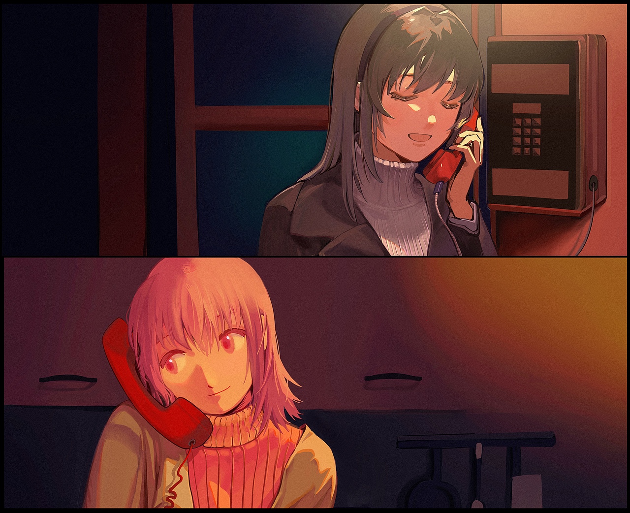 魔法少女小圆-来自恋人的电话（图ZMjkwNTcwMjM2） - 创作习作 - 站酷设计师多汁跳蛙原创素材 - 站酷ZCOOL