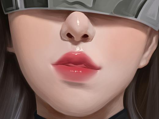 厚涂插画-未来女神