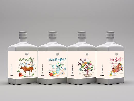 包装插画——黄酒系列