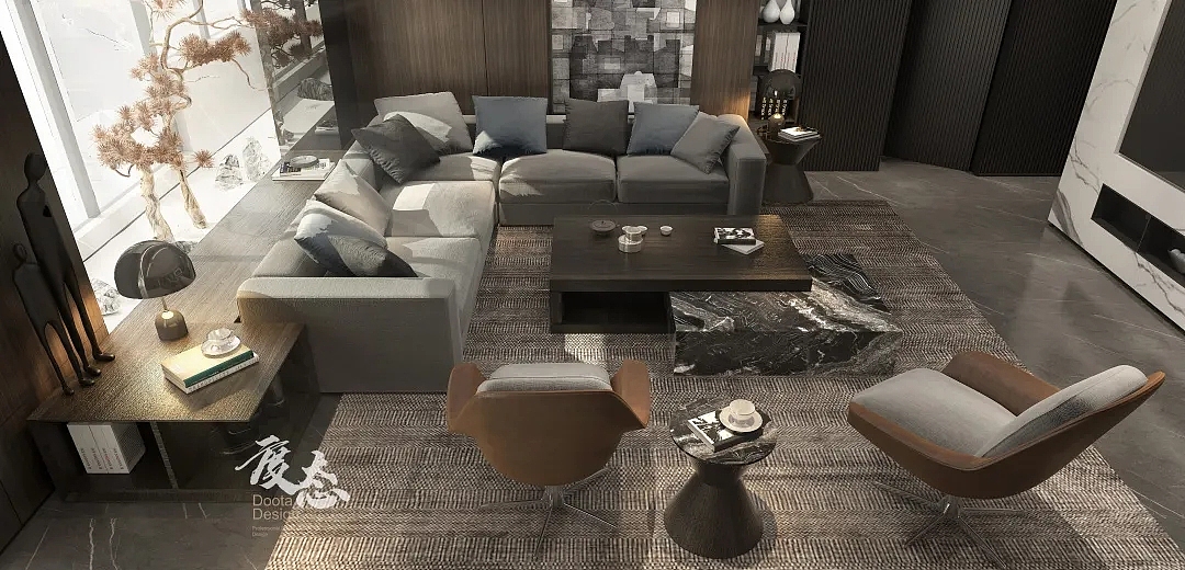 度态设计 丨 现代简约 精英男士家装图鉴