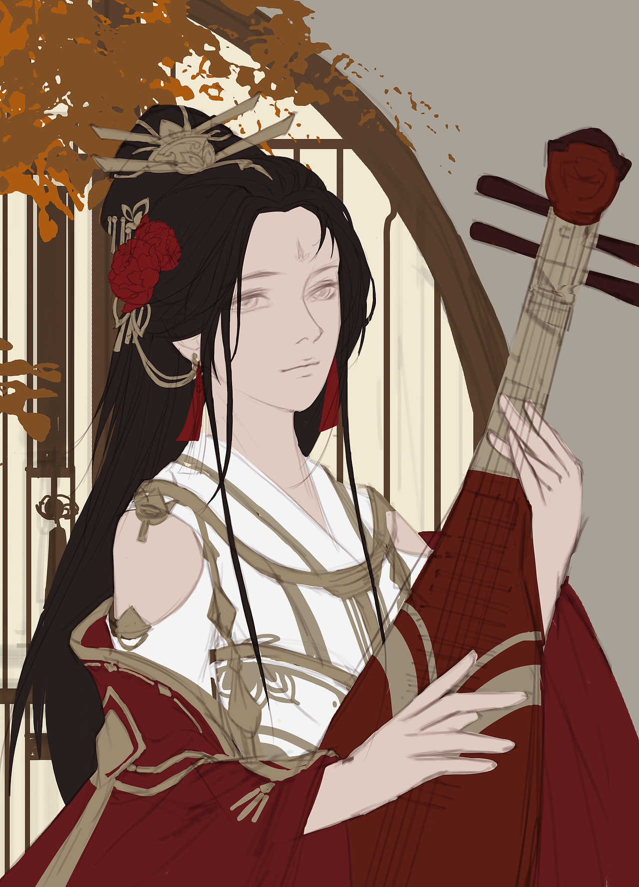 秦淮八艳·李香君（图ZMTkxNTYwNzg0） - 商业插画 - 站酷设计师叶落笙笙原创素材 - 站酷ZCOOL