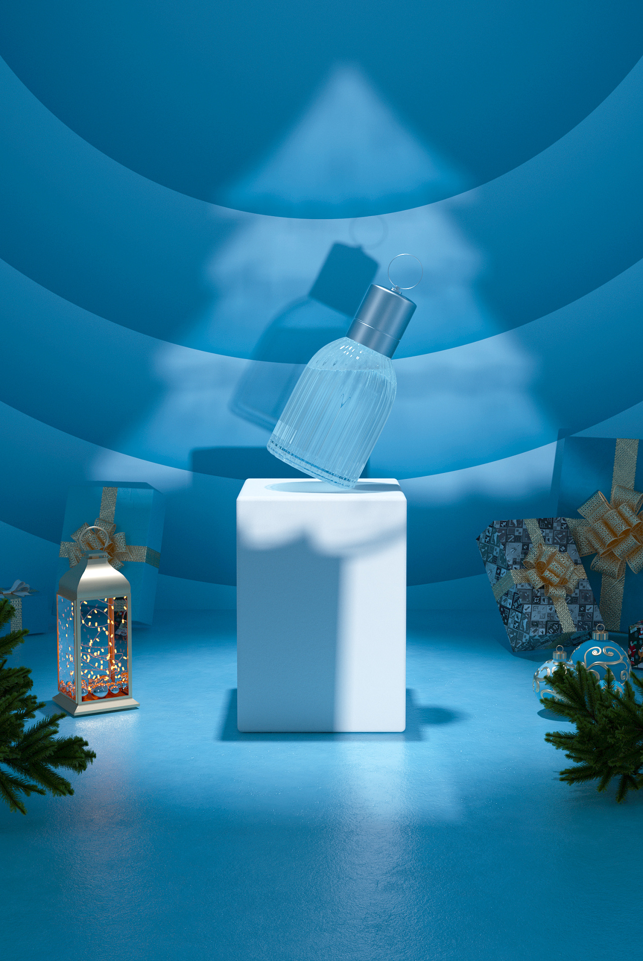 c4d圣诞香薰海报-建模渲染|三维|产品|宜装傻 - 原创作品 - 站酷
