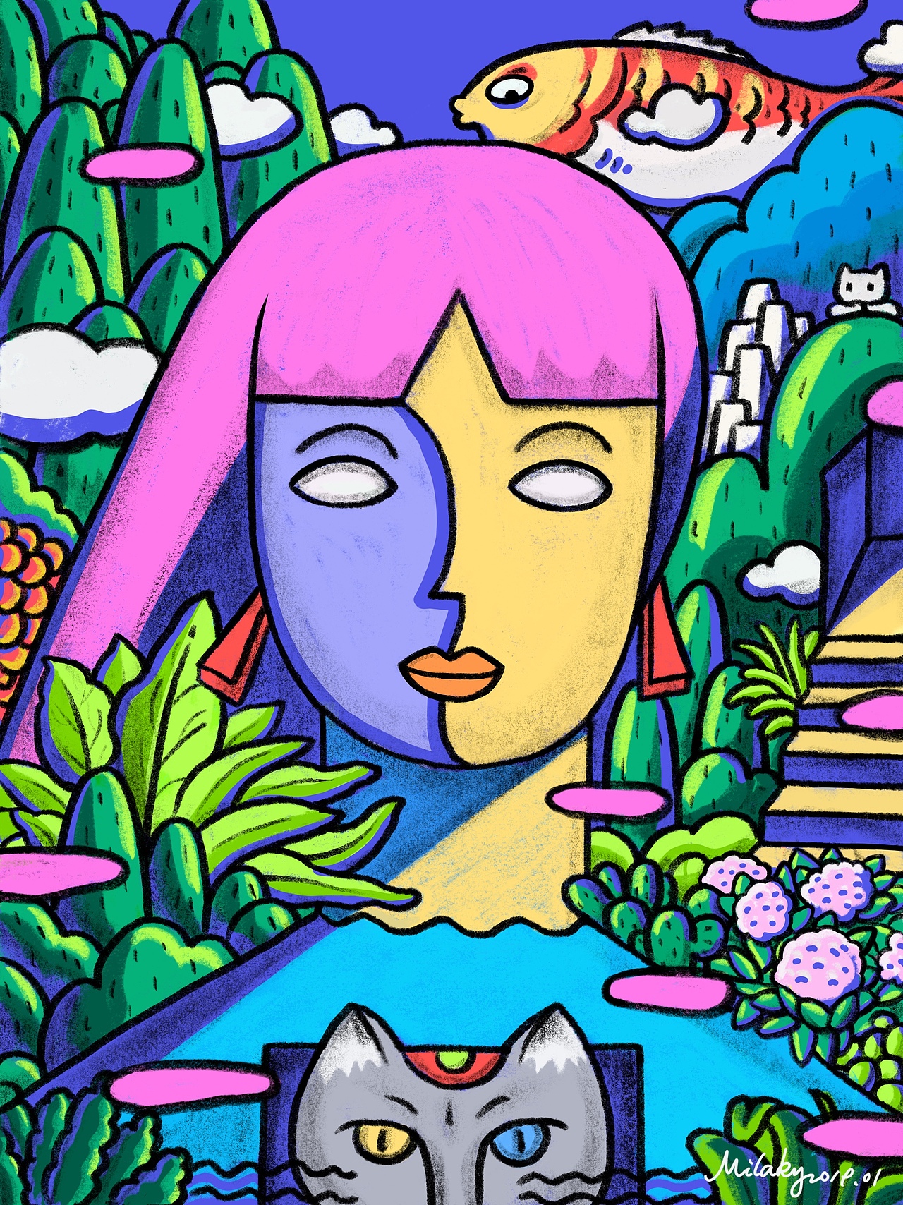 第二世界【二】（图ZMTQzNTQwNTUy） - 创作习作 - 站酷设计师子鹿Milaky原创素材 - 站酷ZCOOL