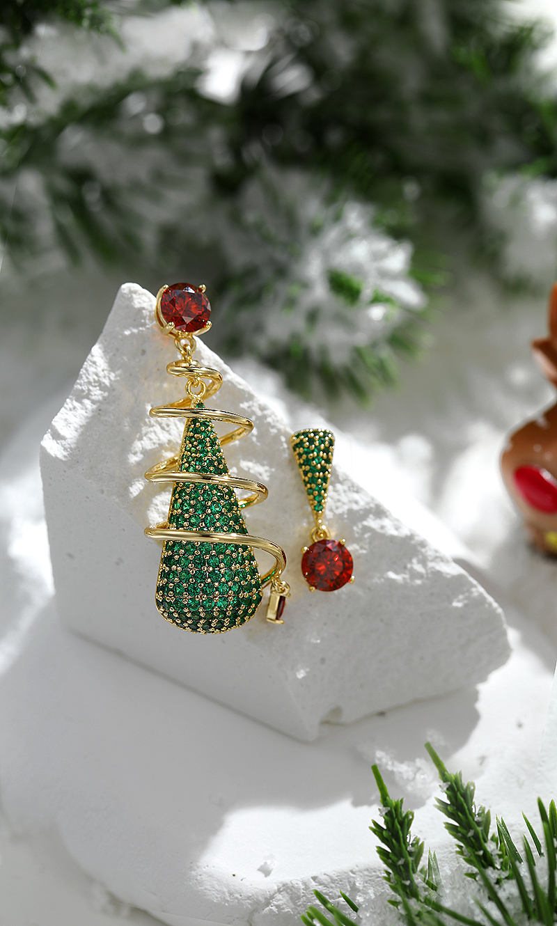 圣诞珠宝饰品圣诞场景圣诞首饰拍摄圣诞耳钉首饰