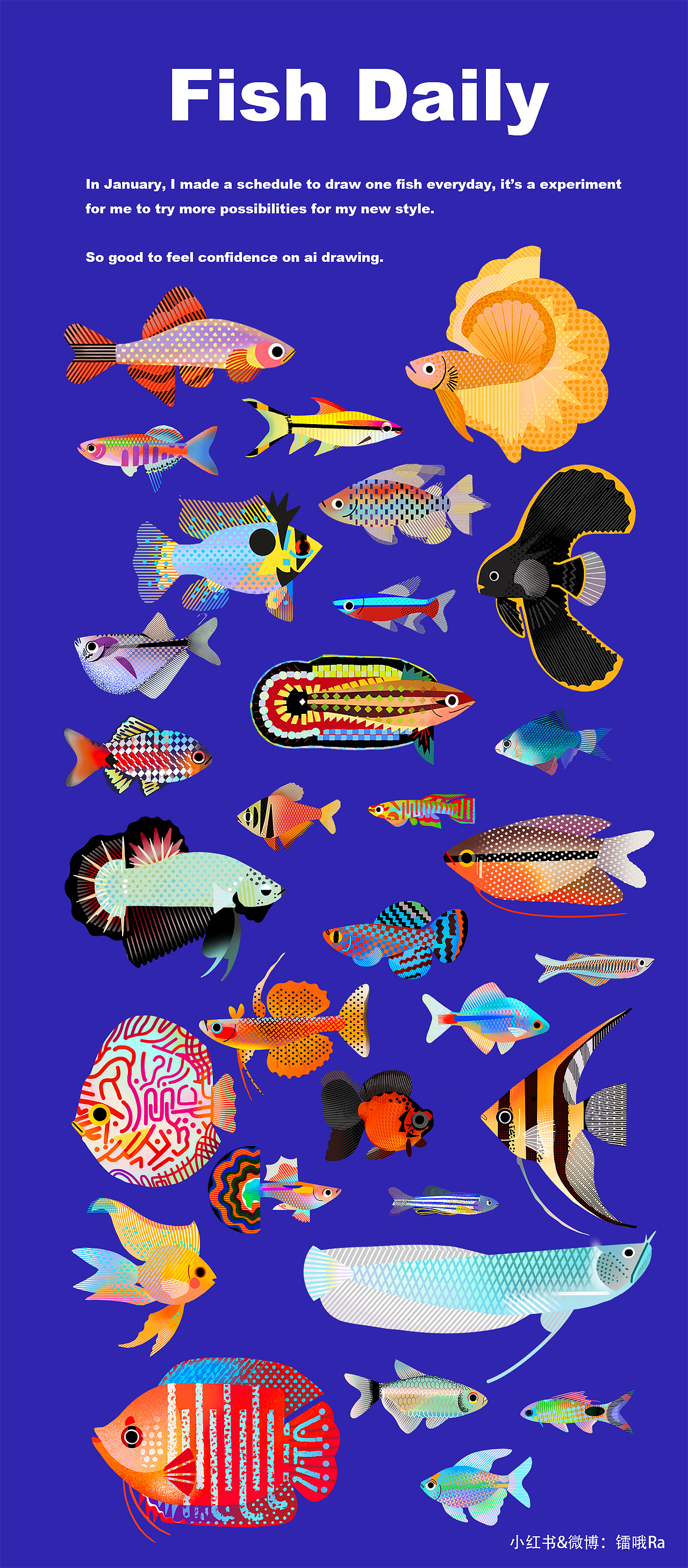 Fish Daily｜每日一鱼插画（图ZMjkwOTg3ODQ4） - 商业插画 - 站酷设计师镭哦原创素材 - 站酷ZCOOL