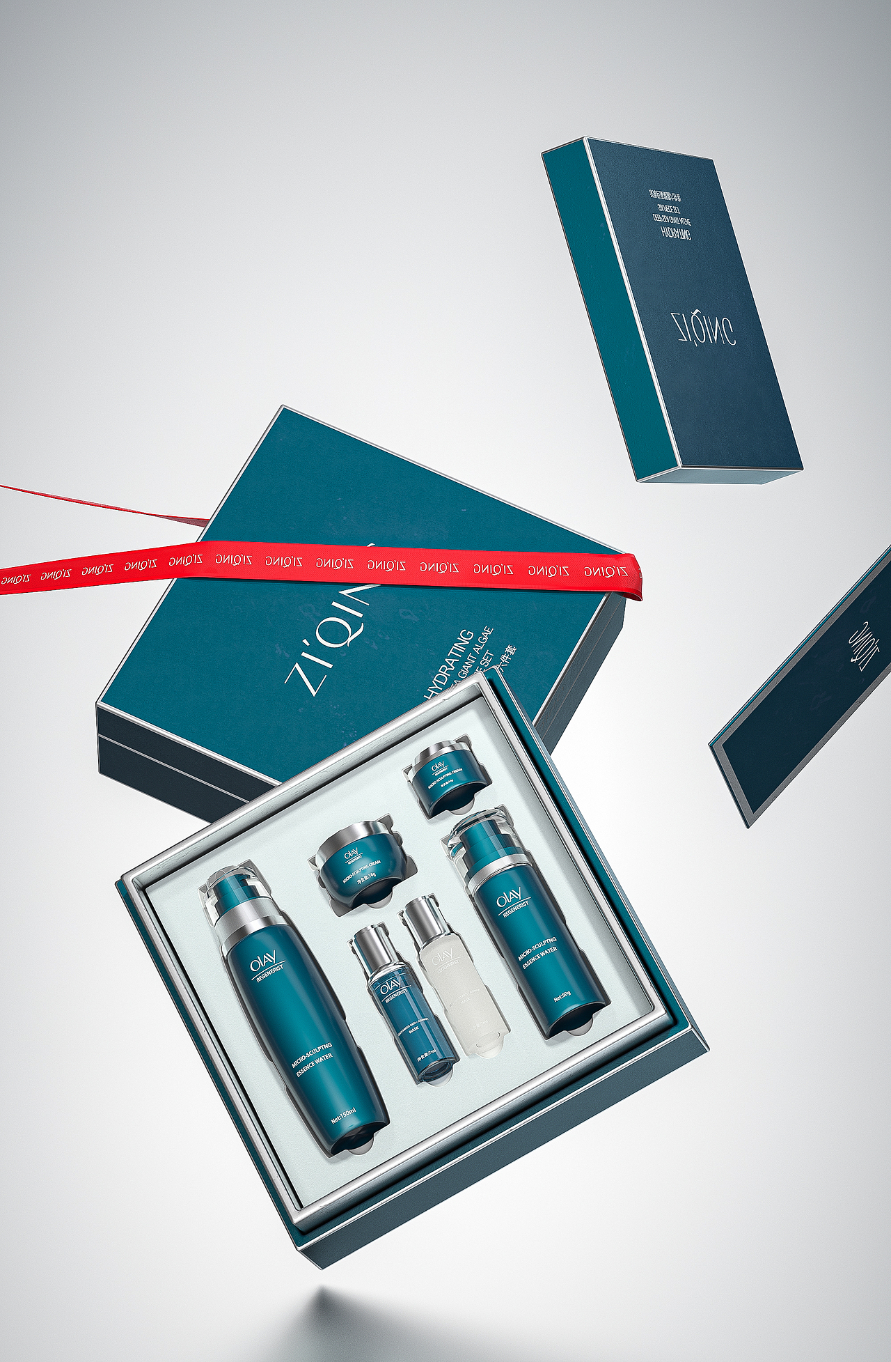 C4D渲染-olay化妆品包装套盒渲染（图ZMjk0NTIxMzI4） - 产品 - 站酷设计师子青C4D原创素材 - 站酷ZCOOL