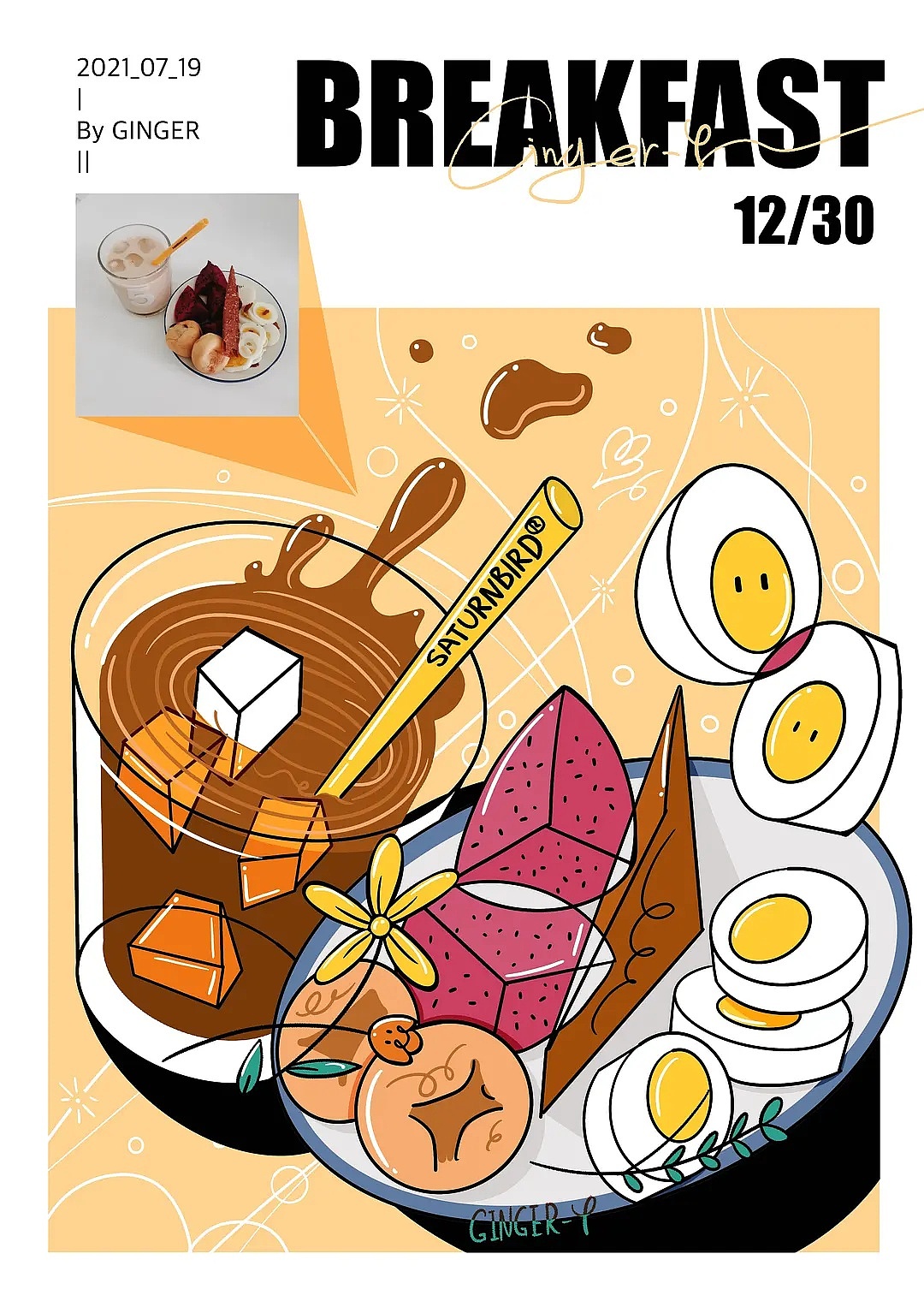 好好吃饭 认真生活（图ZMjc3OTMwODYw） - 创作习作 - 站酷设计师姜汁撞脑原创素材 - 站酷ZCOOL