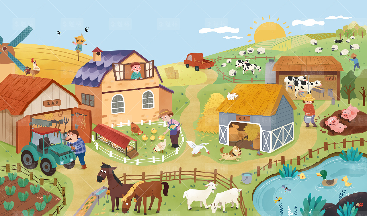 农场|插画|儿童插画|李魁梧 - 原创作品 - 站酷 (zcool)