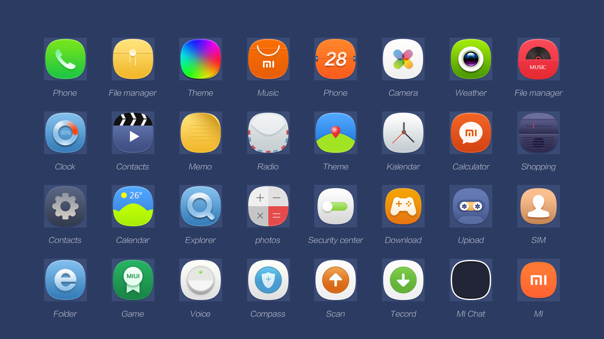 参赛《简实》小米app图标设计|ui|图标|不负好时光w - 原创作品