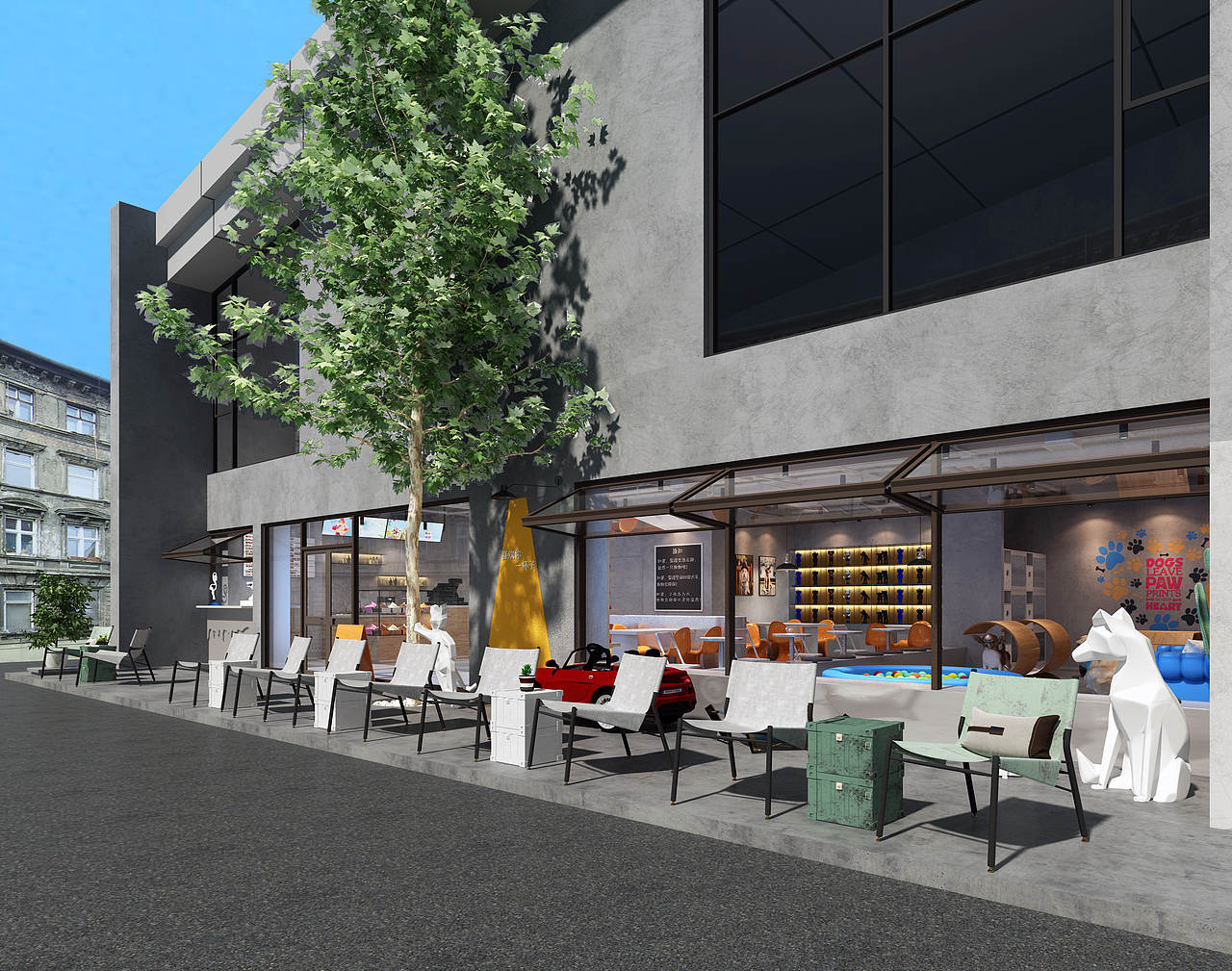 GOGOYO-宠物餐厅效果图