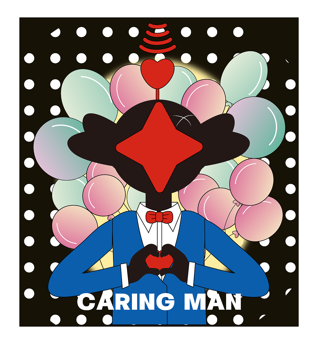 爱心男CARING MAN（图ZMzAxNTcxMzc2） - IP形象 - 站酷设计师一百个君原创素材 - 站酷ZCOOL