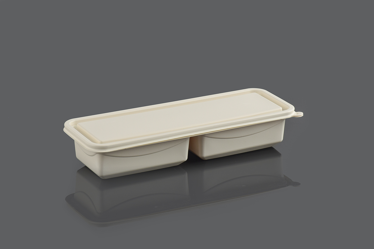 玉米淀粉可降解一次性餐盒,日式多格外卖打包盒